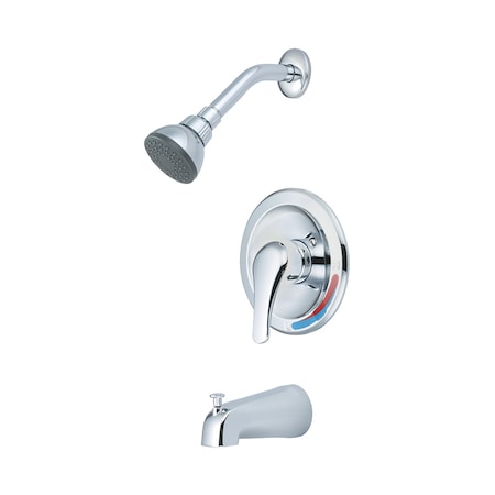 Olympia Faucets Single Handle Tub/Shower Trim Set, Wallmount, Polished Chrome T-2300